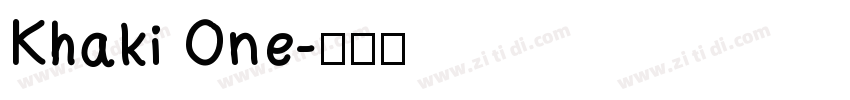 Khaki One字体转换